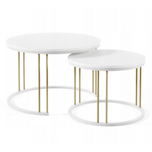 Runde sofabord hvid / guld RAGNAR