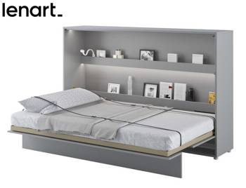 Skabsseng 120x200 med madras led reoler grå mat Bed Concept BC-05