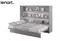 Skabsseng 140 x 200 grå mat Bed Concept BC-04
