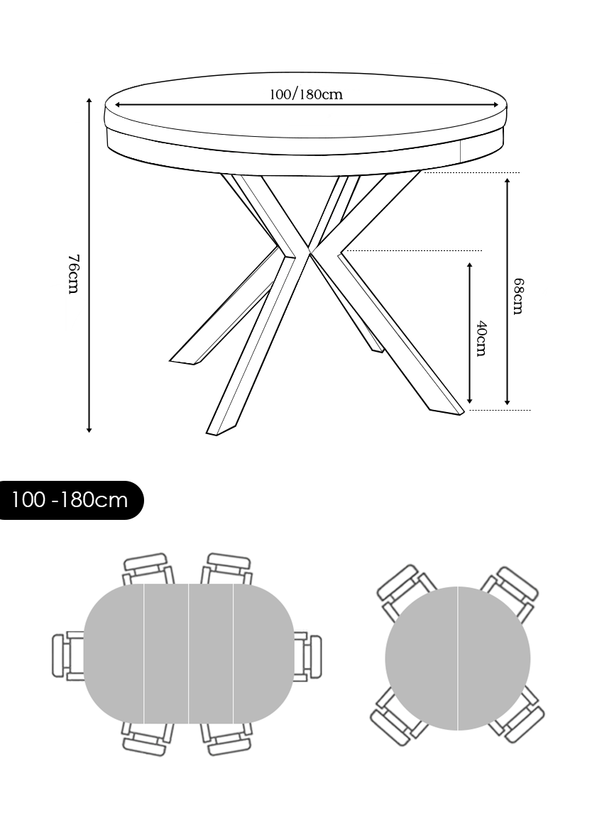 Edder z obręczą 100(180cm)