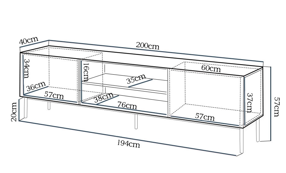 TV benk SLIDE 200